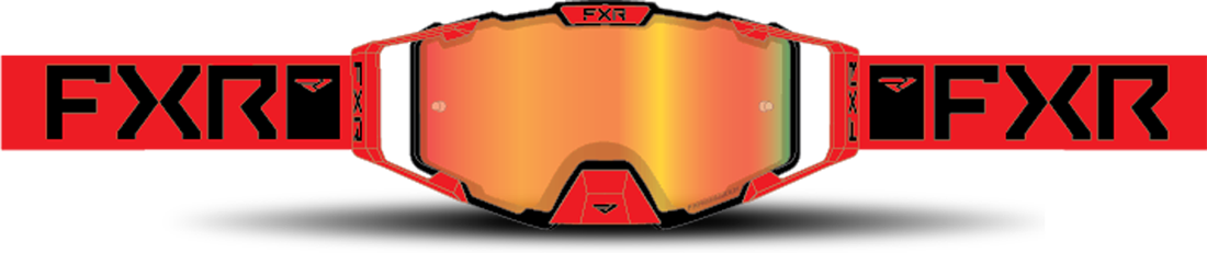 FXR Gafas de Cross  Pilot Bronze Lentes HiDef/Inferno Rojas