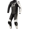 Alpinestars Mono de cuero  GP Force Phantom Negro-Blanco-Gris Metálico