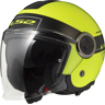 LS2 Casco Jet  OF620 Classy Negro Clásico-Amarillo Hi-Vis