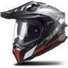 LS2 Casco Adventure  MX701 C EXPLORER Frontier Titanio Brillante-Rojo