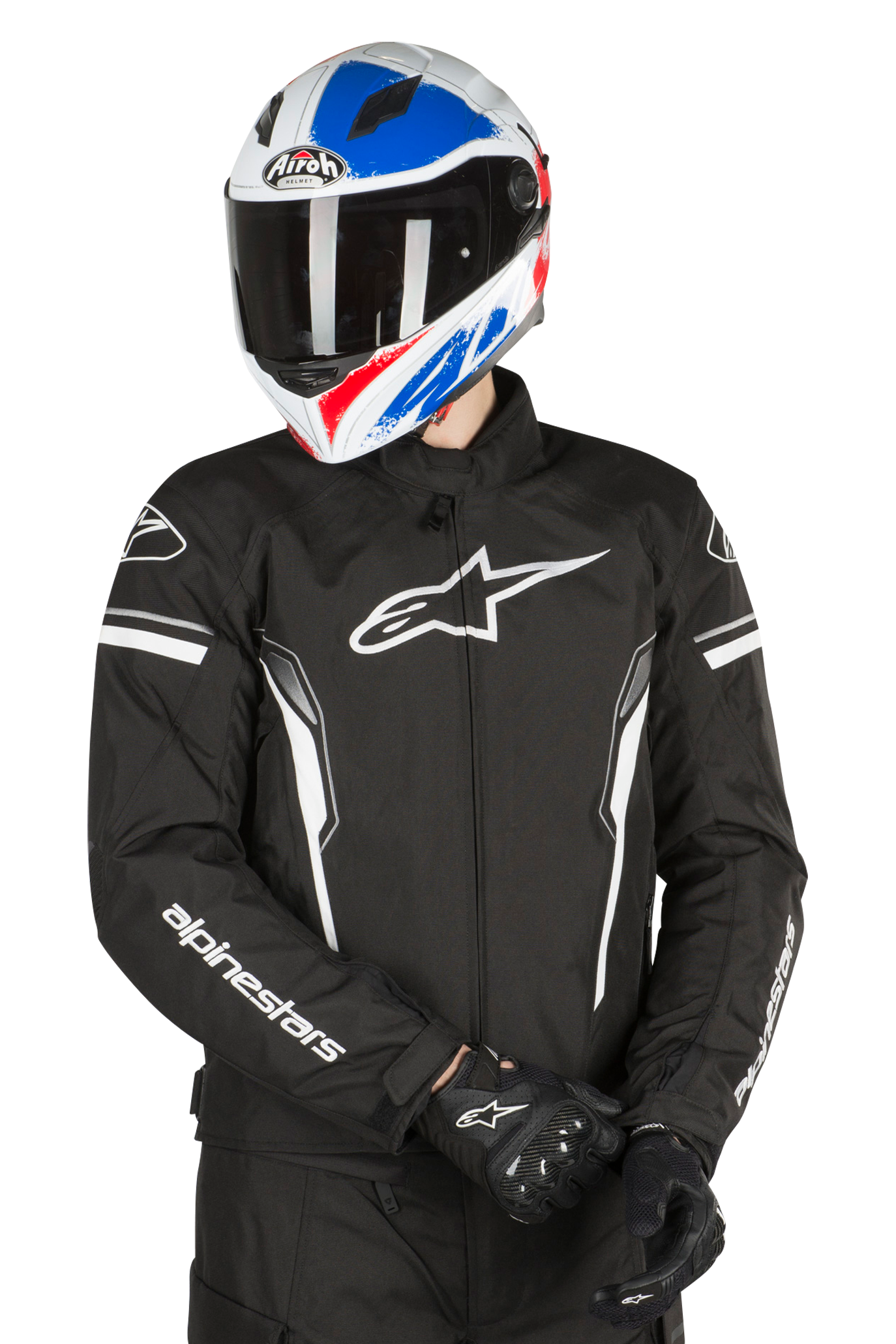 Alpinestars Chaqueta de Moto T-SP-1 Impermeable Negro-Blanco