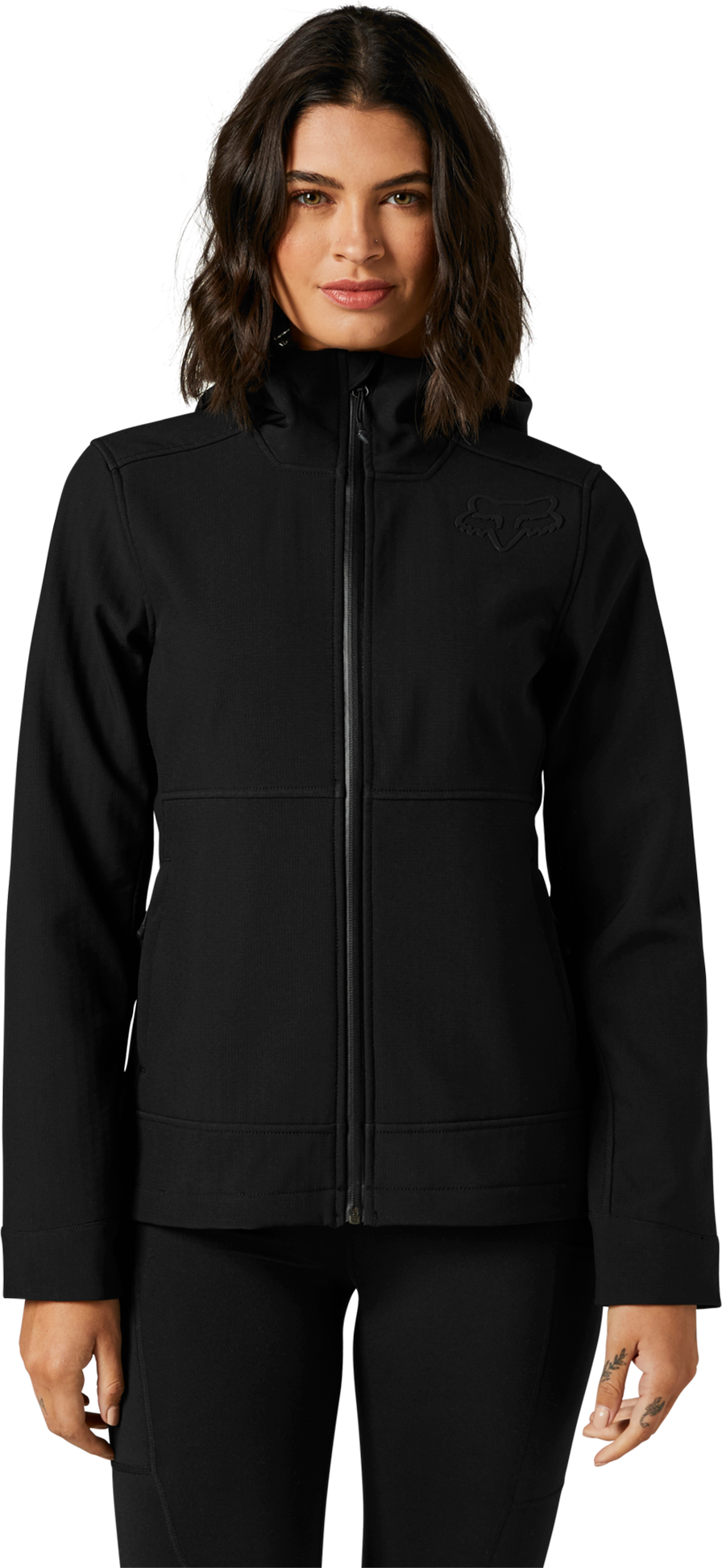 FOX Chaqueta Softshell para Mujer  Pit Negra