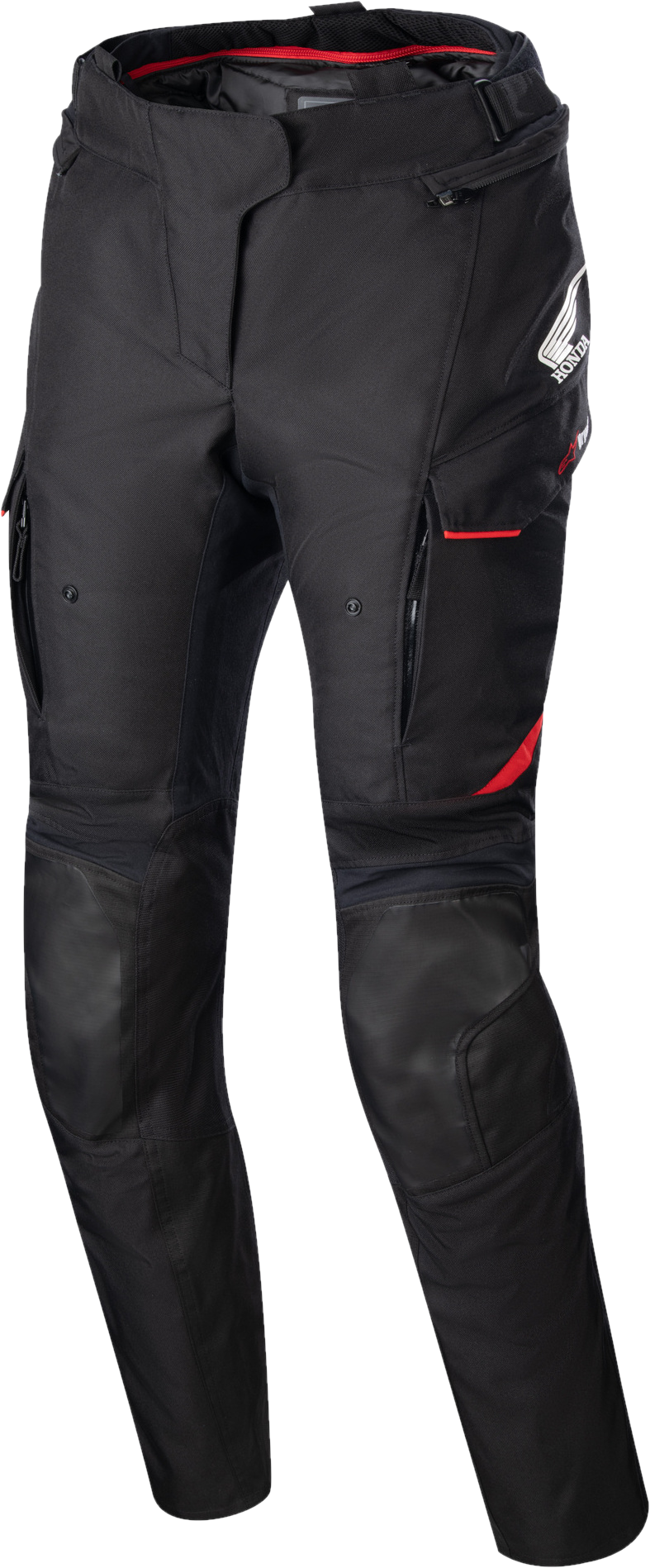 Alpinestars Pantalones de Moto Mujer  Honda Stella Andes V3 Drystar Negro-Rojo Brillante