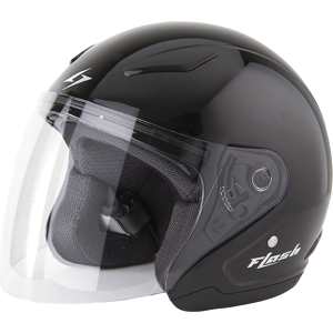 Stormer Casco Jet para Niño  Flash Negro