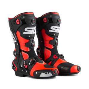 Sidi Botas de Moto  Rex Rojo Neón-Negro