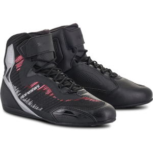 Alpinestars Zapatillas de Moto  Stella Faster-3 Rideknit Mujer Negro-Plata-Rosa Diva