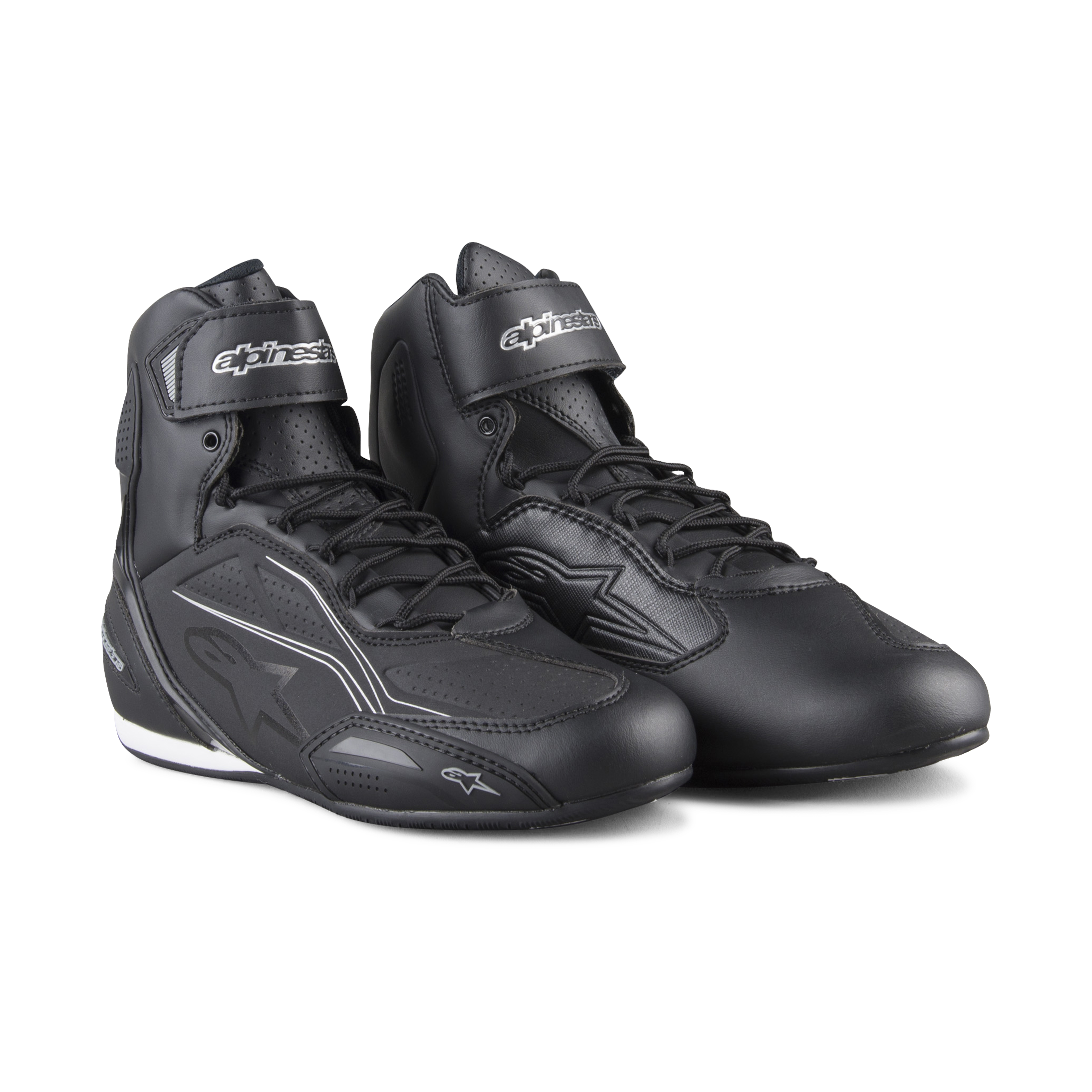 Alpinestars Zapatillas de Moto  Stella Faster-3 Negro-Plateado