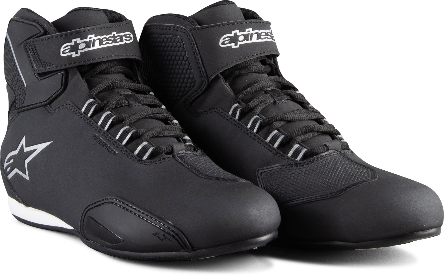 Alpinestars Zapatillas de Moto  Stella Sector Waterproof Negro-Plateado Alpinestars Zapatillas de Moto  Stella Sector Waterproof Negro-Plateado
