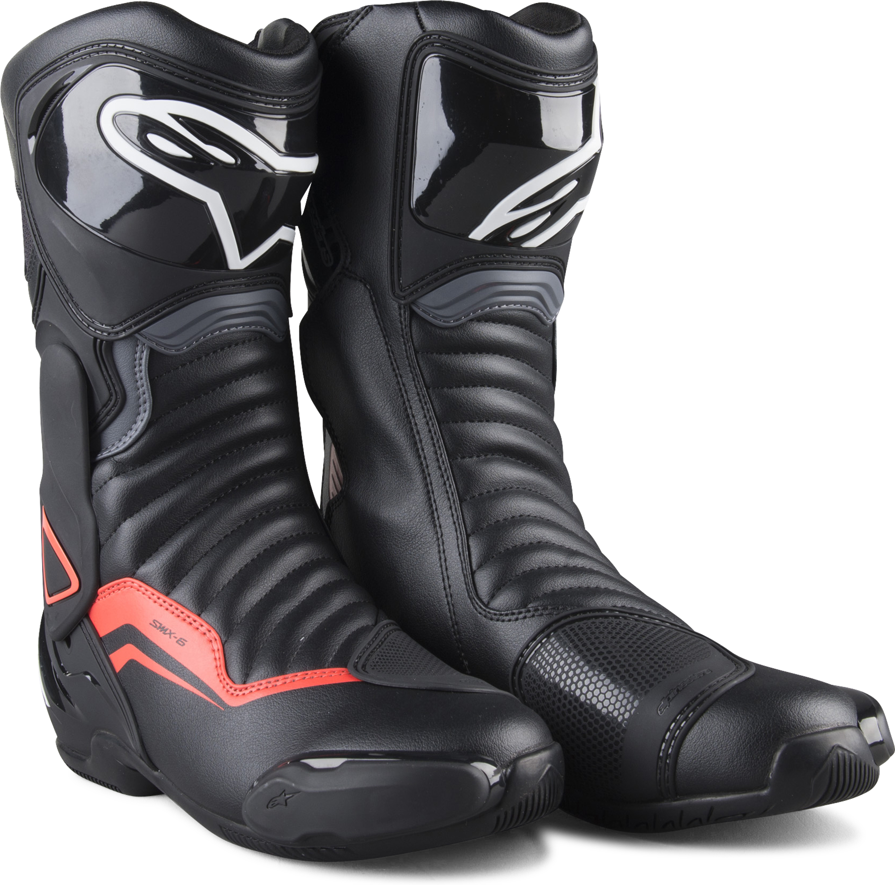 Alpinestars Botas de Moto  SM-6 V2 Negro-Gris-Rojo Fluo