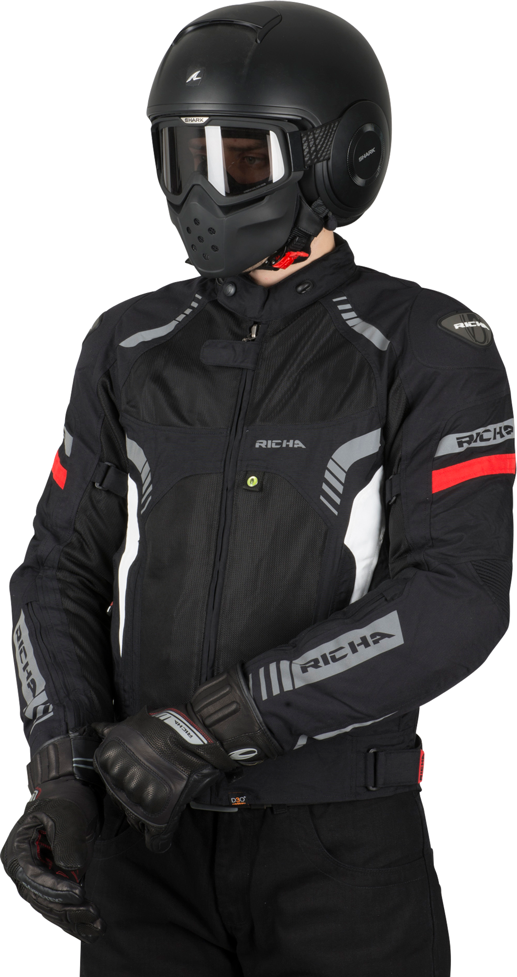 Richa Chaqueta de Moto  Airforce Negro-Rojo Richa Chaqueta de Moto  Airforce Negro-Rojo