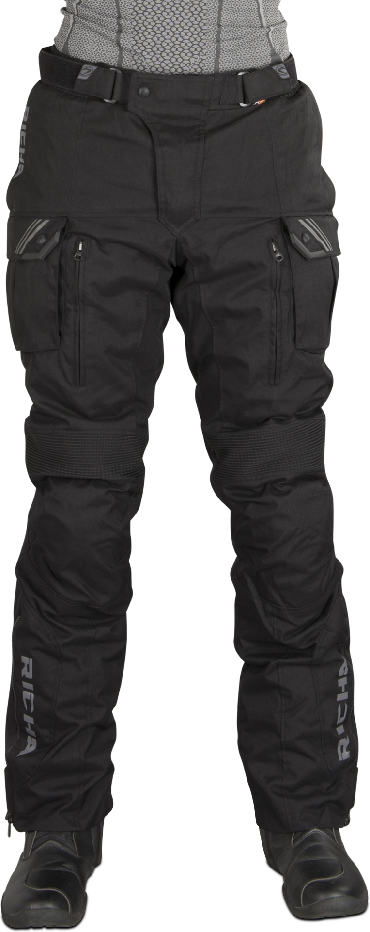 Richa Pantalones de Moto  Touareg Largos Negros Richa Pantalones de Moto  Touareg Largos Negros