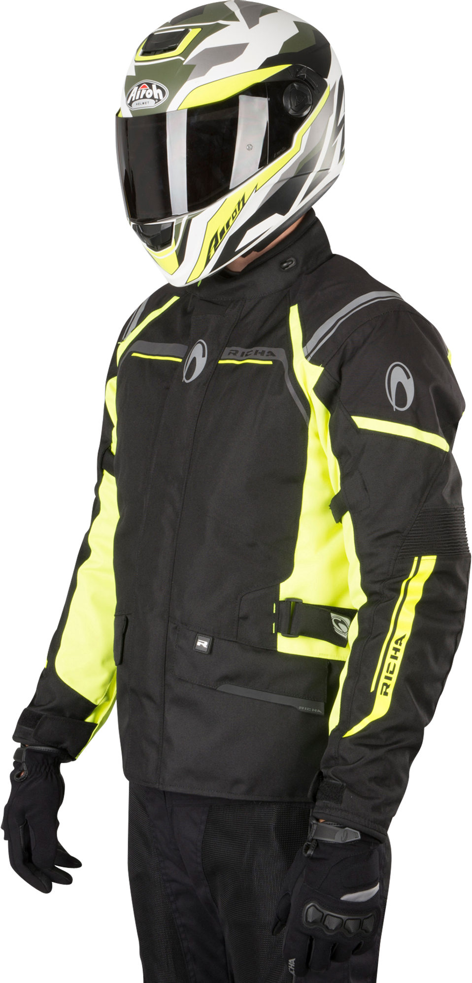 Richa Chaqueta de Moto  Storm 2 Negro-Amarillo Fluo Richa Chaqueta de Moto  Storm 2 Negro-Amarillo Fluo