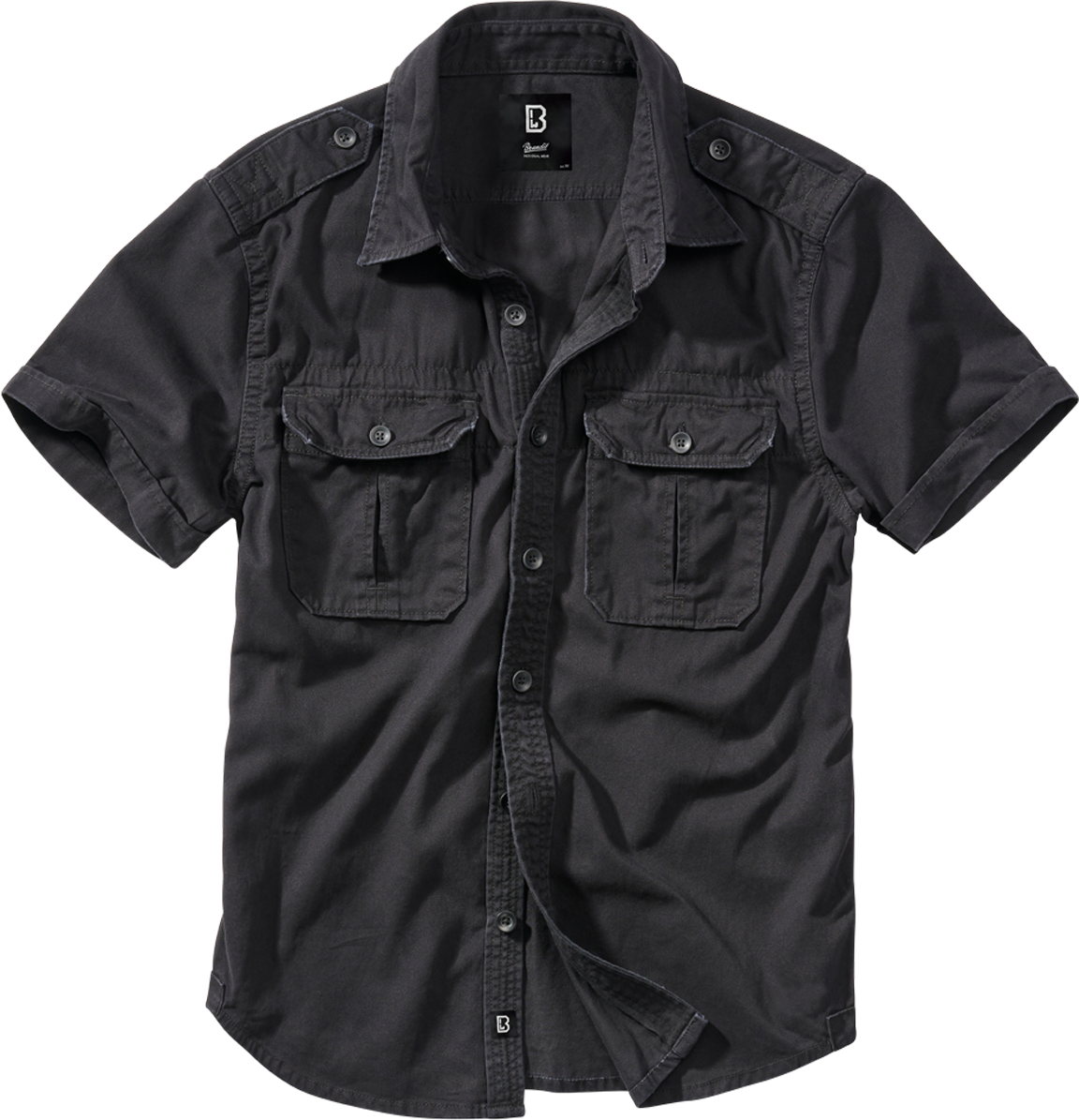 Brandit Camisa  Vintage Negra