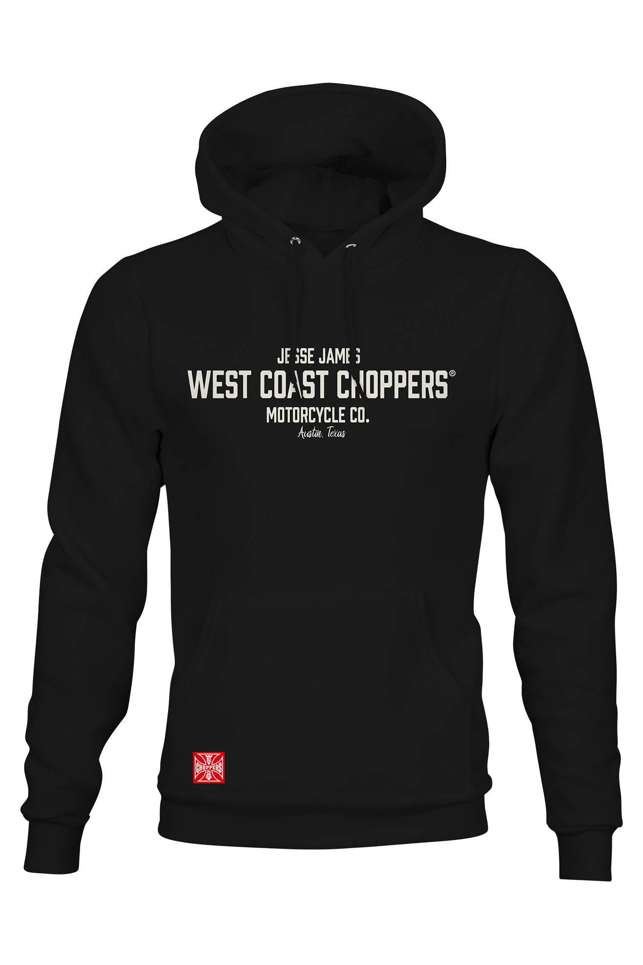 West Coast Choppers Sudadera con Capucha  Austin Negro-Blanco