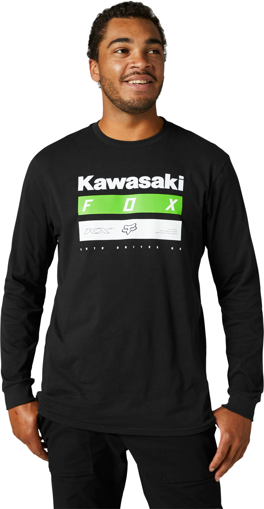 FOX Camiseta  Kawi Stripes LS Premium Negra