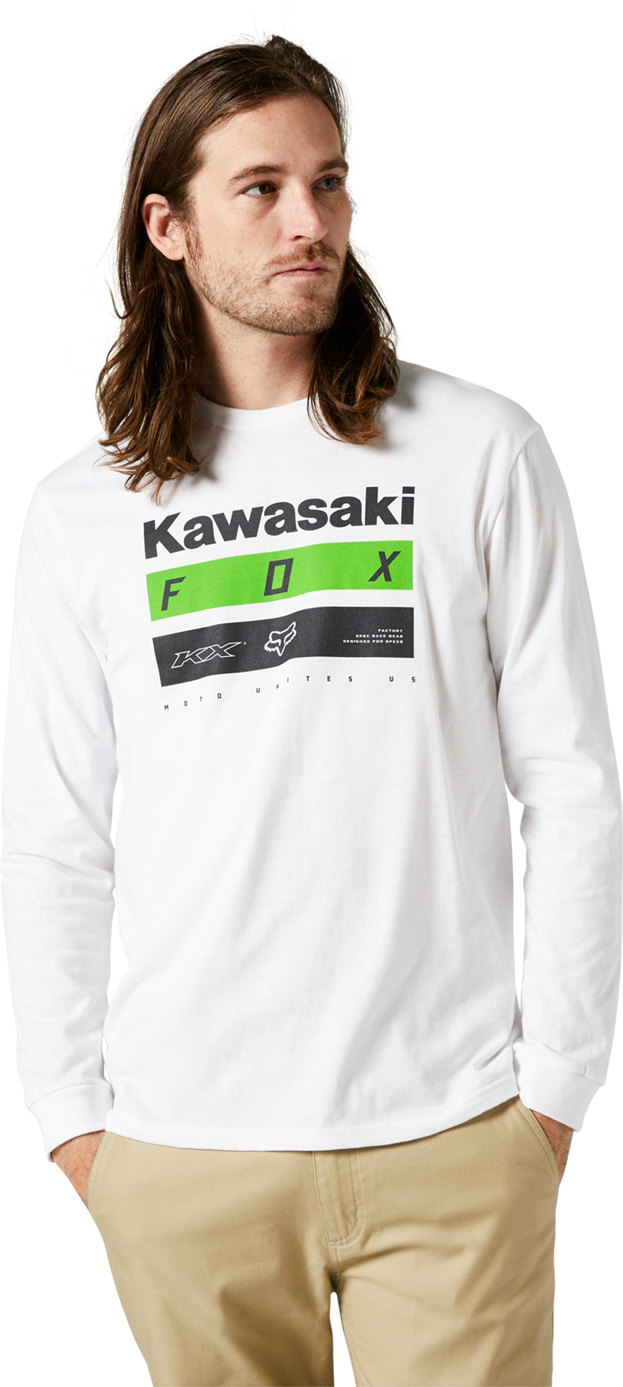 FOX Camiseta  Kawi Stripes LS Premium Blanca