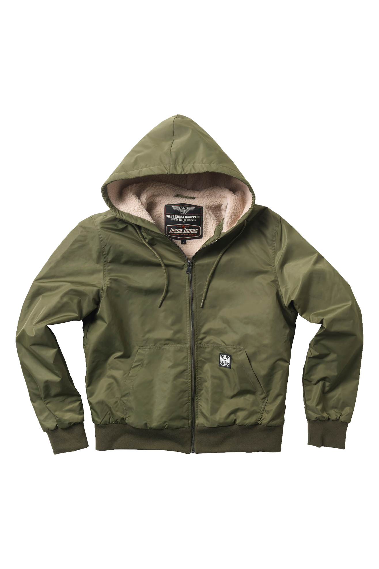 West Coast Choppers Chaqueta  BFU Nylon Sherpa Verde