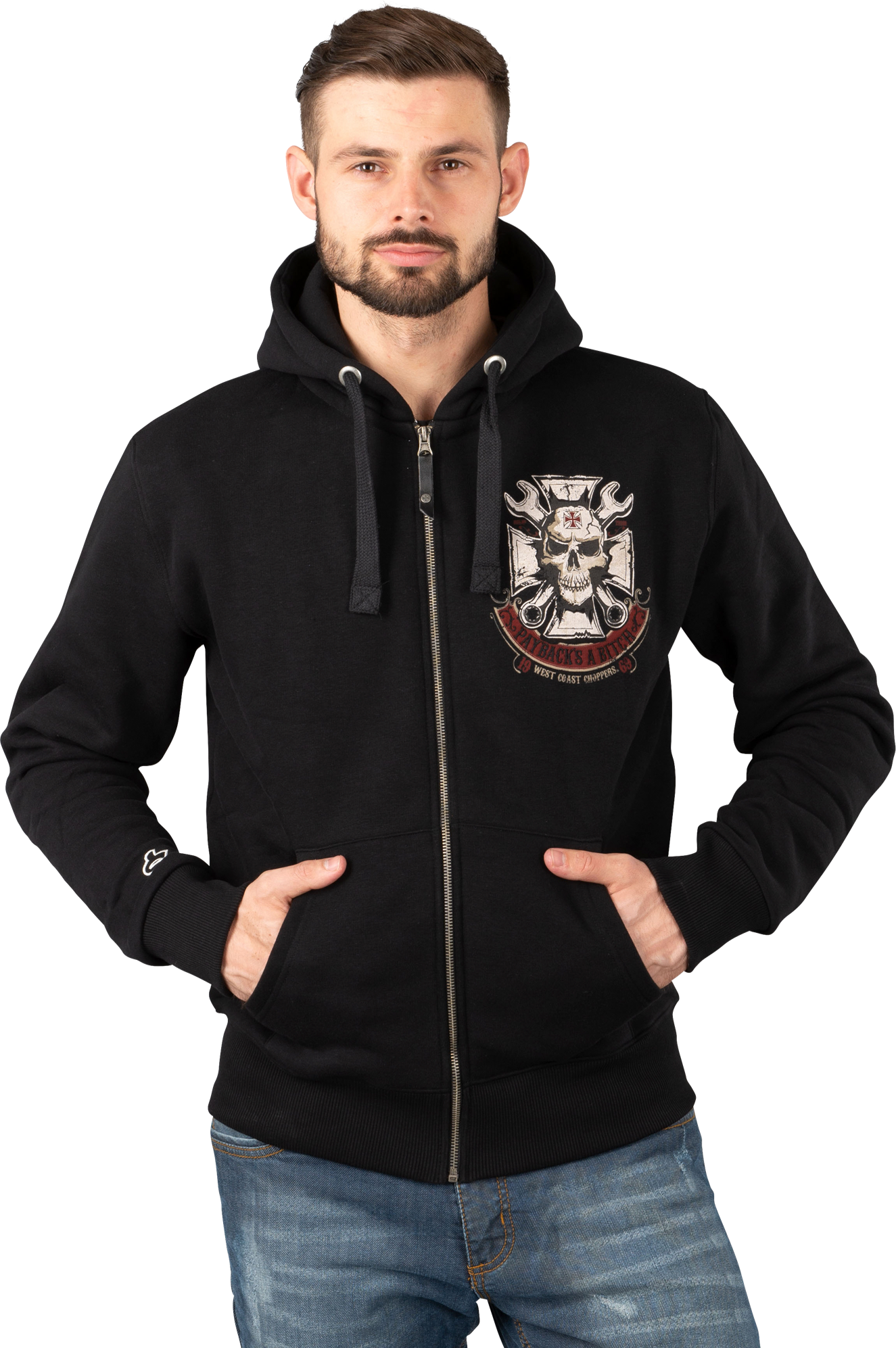 West Coast Choppers Chaqueta con capucha  Mechanic Negra