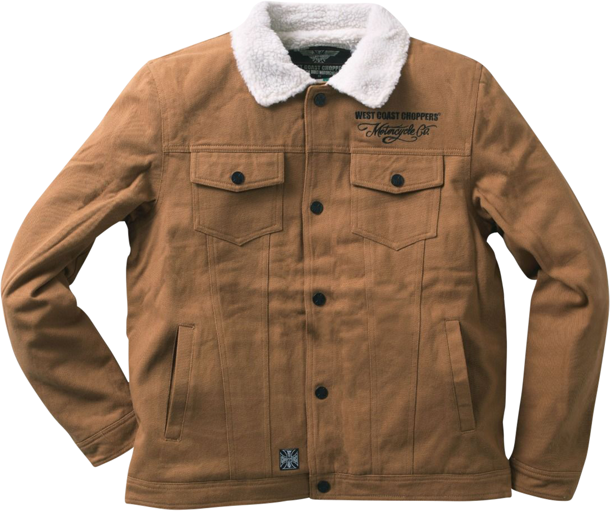 West Coast Choppers Chaqueta  Sherpa Lined Canvas Marrón Claro