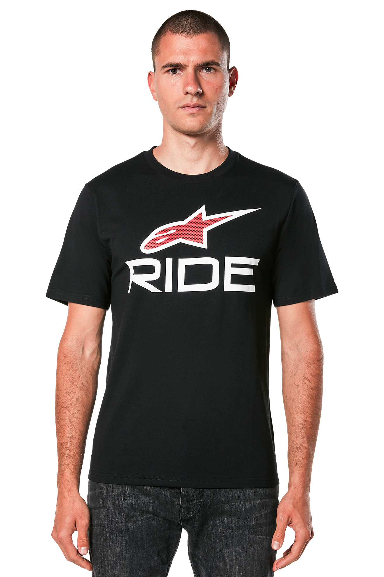 Alpinestars Camiseta  Ride 4.0 CSF Negro-Blanco-Rojo