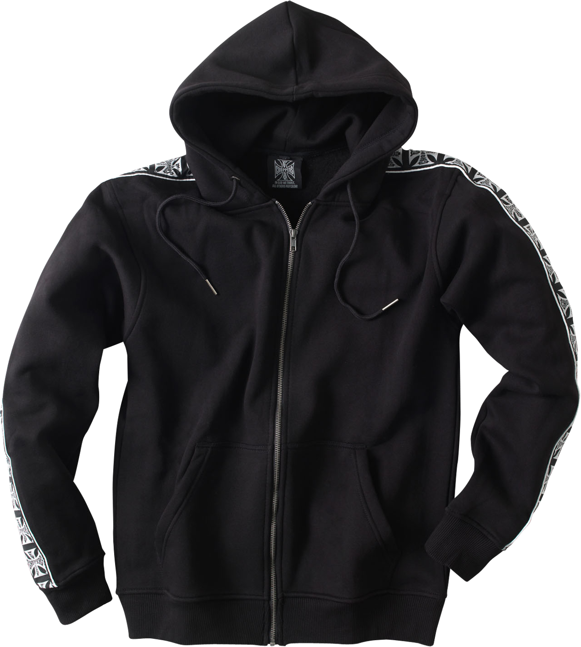 West Coast Choppers Sudadera  Taped Zip Negra