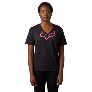 FOX Camiseta para Mujer  Boundary SS Negro-Rosa