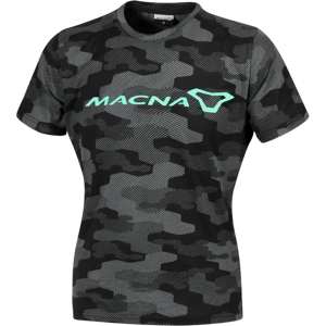 Macna Camiseta Mujer  Dazzle Logo 2.0 Negro Gris-Verde Menta