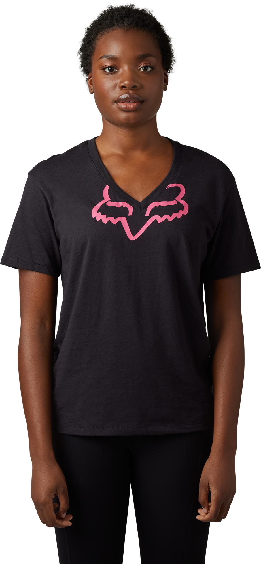 FOX Camiseta para Mujer  Boundary SS Negro-Rosa