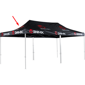 24MX Techo para Carpa  6X3m Negro (SÓLO TECHO)