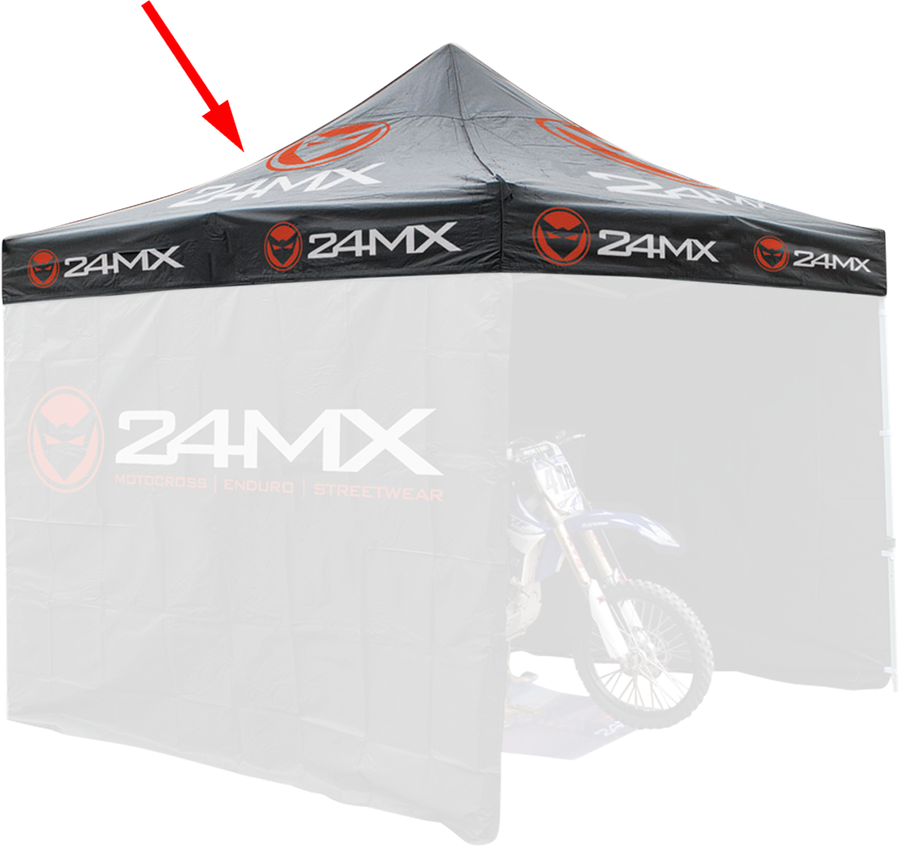 24MX Techo para Carpa  Negro (SÓLO TECHO)