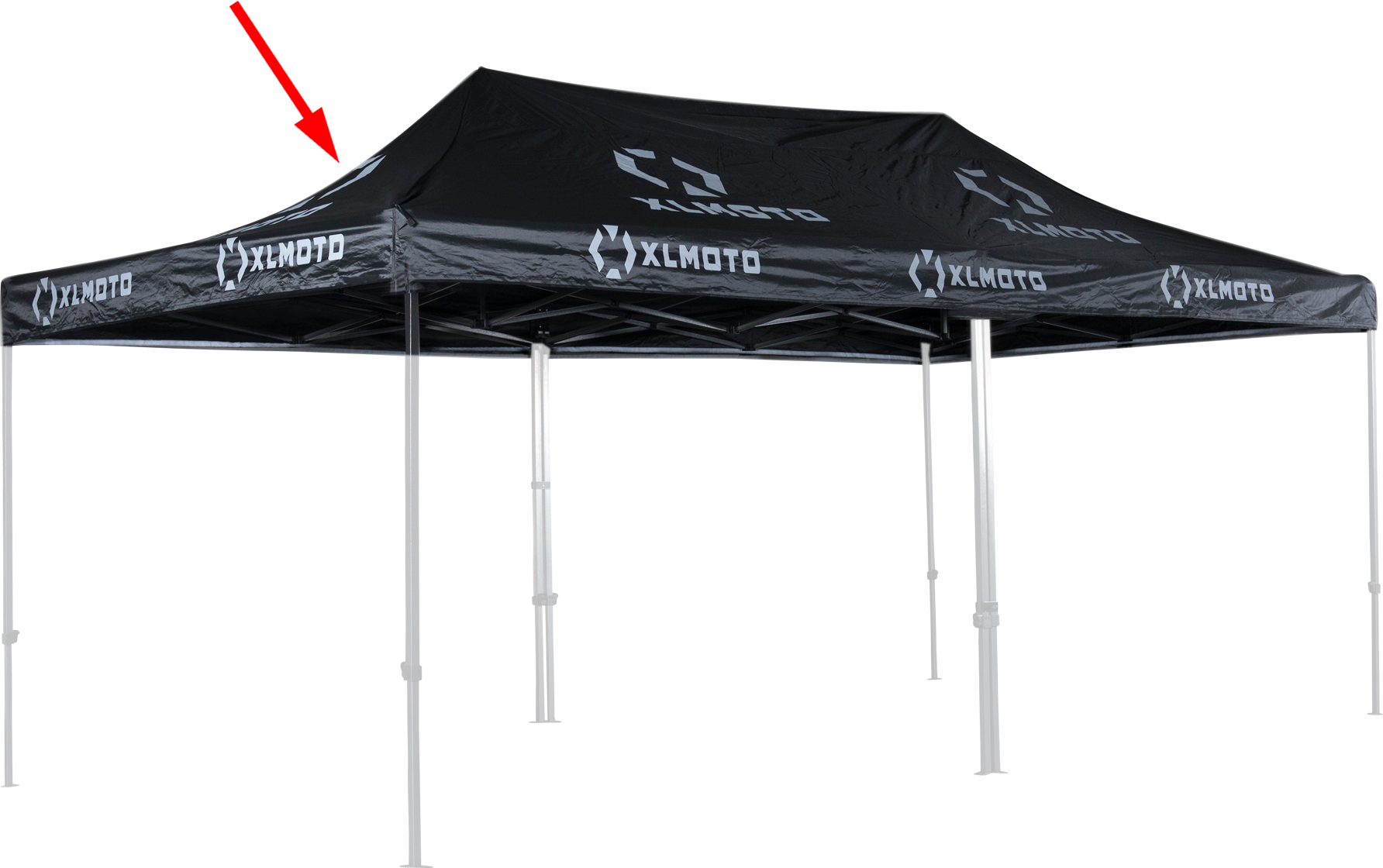 XLMOTO Techo para Carpa  6x3m Negro (SÓLO TECHO)