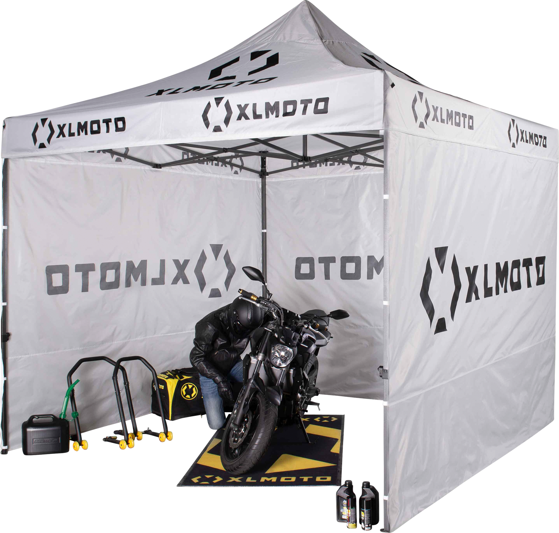 XLMOTO Carpa Plegable  Easy-Up 3x3 m con Paredes Gris