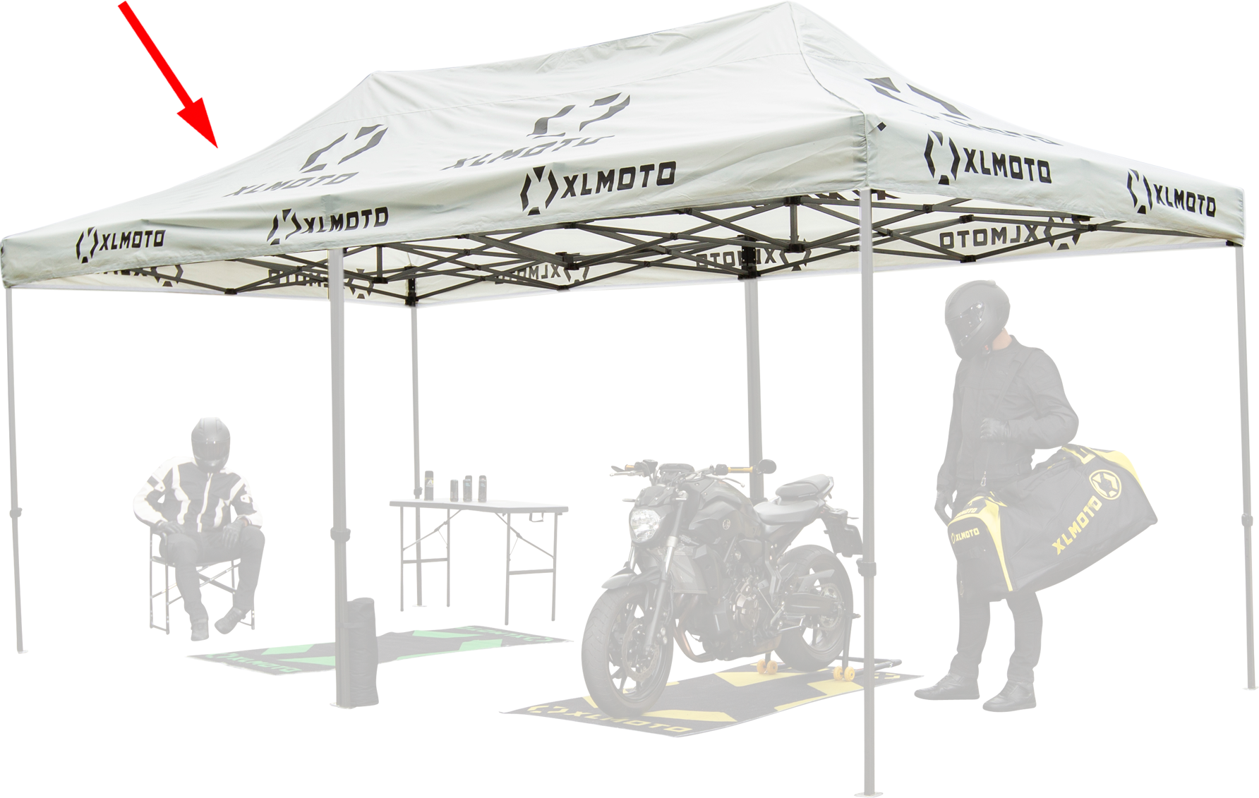 XLMOTO Techo para Carpa  6X3m Gris (SÓLO TECHO)