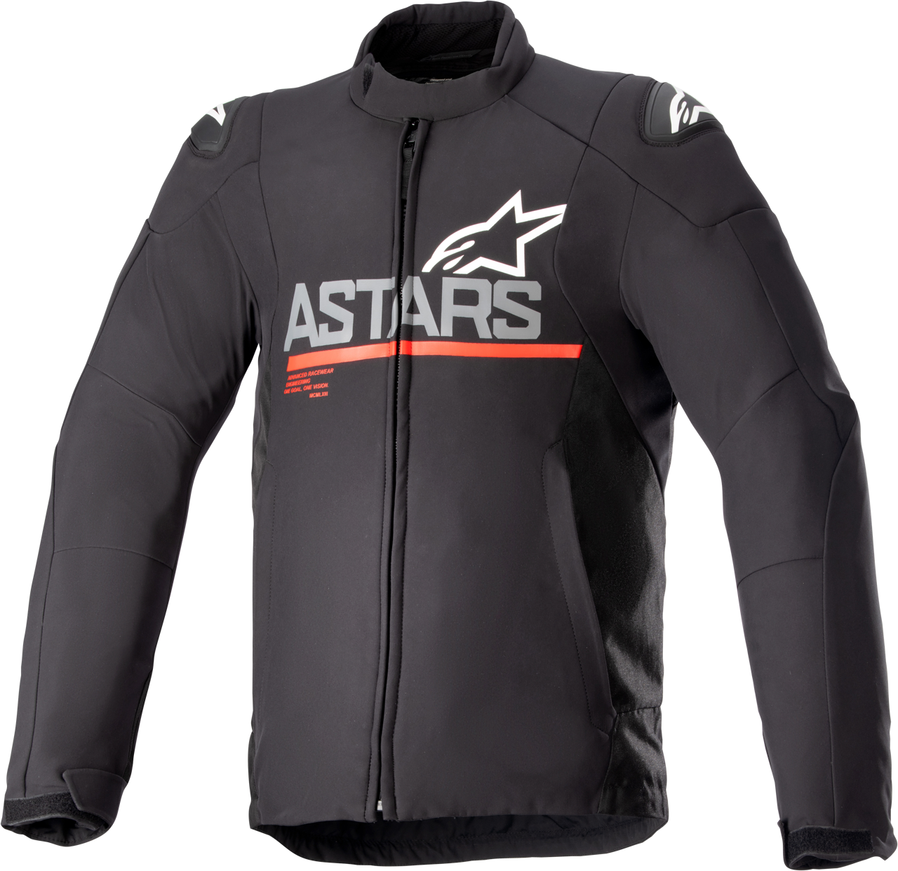 Alpinestars Chaqueta de Moto  SMX impermeable Negro-Gris Oscuro-Rojo Brillante