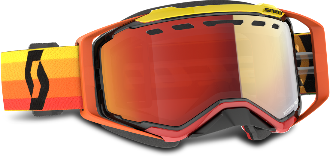 Scott Gafas de Moto de Nieve  Prospect Naranja-Amarillo-Rojo Cromado