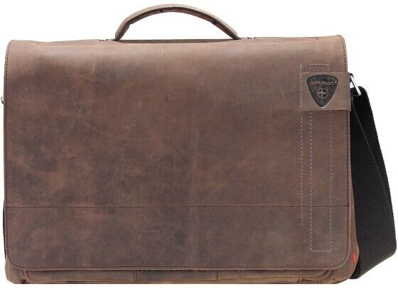 Strellson Richmond bolso bandolera piel 40 cm compartimento portátil dark brown Strellson Richmond bolso bandolera piel 40 cm compartimento portátil dark brown