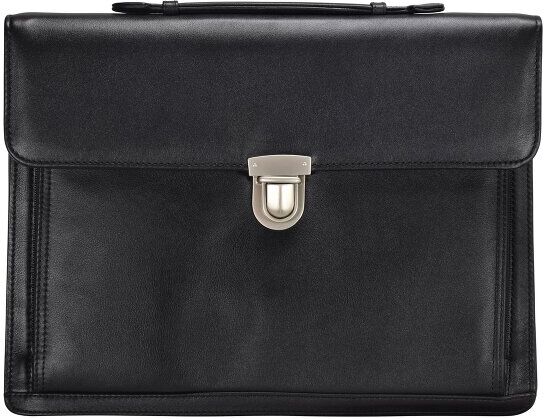 Dermata Messenger Maletín piel 36 cm black Dermata Messenger Maletín piel 36 cm black