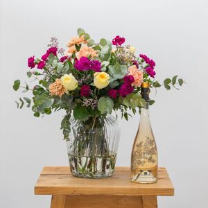 Flores a Domicilio - Pack Peach con Vino Rose - COLVIN