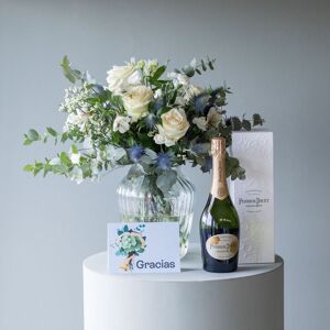 Flores a Domicilio - Pack Ramo Oslo con Champagne y Dedicatoria - COLVIN