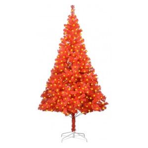 Árbol De Navidad Artificial Con Led Y Soporte Rojo Pvc 210 Cm