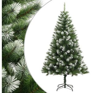 Árbol De Navidad Artificial Con Bisagras Y Nieve Flocada 240 Cm