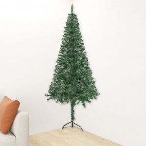 Árbol De Navidad Artificial De Esquina Verde 180 Cm Pvc