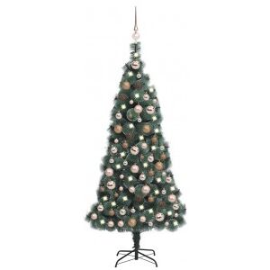 Árbol De Navidad Con Led Y Bolas Pvcype Verde 150 Cm