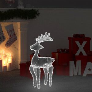 Reno Decorativo Navideño Con Malla 306 Led 60x24x89 Cm