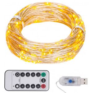 Tira De Luces Con 300 Led Pvc Blanco Cálido 30 M