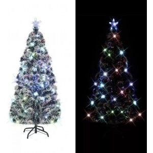 Árbol De Navidad Con Luces Y Soporte Fibra óptica 180 Cm