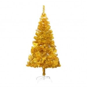 Árbol De Navidad Artificial Con Soporte Pet Dorado 150 Cm