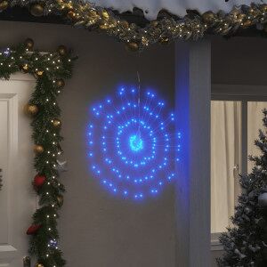 Luces De Navidad De Estrellas 4 Uds 140 Led Azul 17 Cm