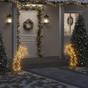 Estrella Fugaz De Luces Navidad Con Estacas 115 Led 89 Cm