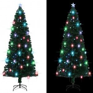 Árbol De Navidad Artificial Con Soporte/led 240 Cm Fibra óptica